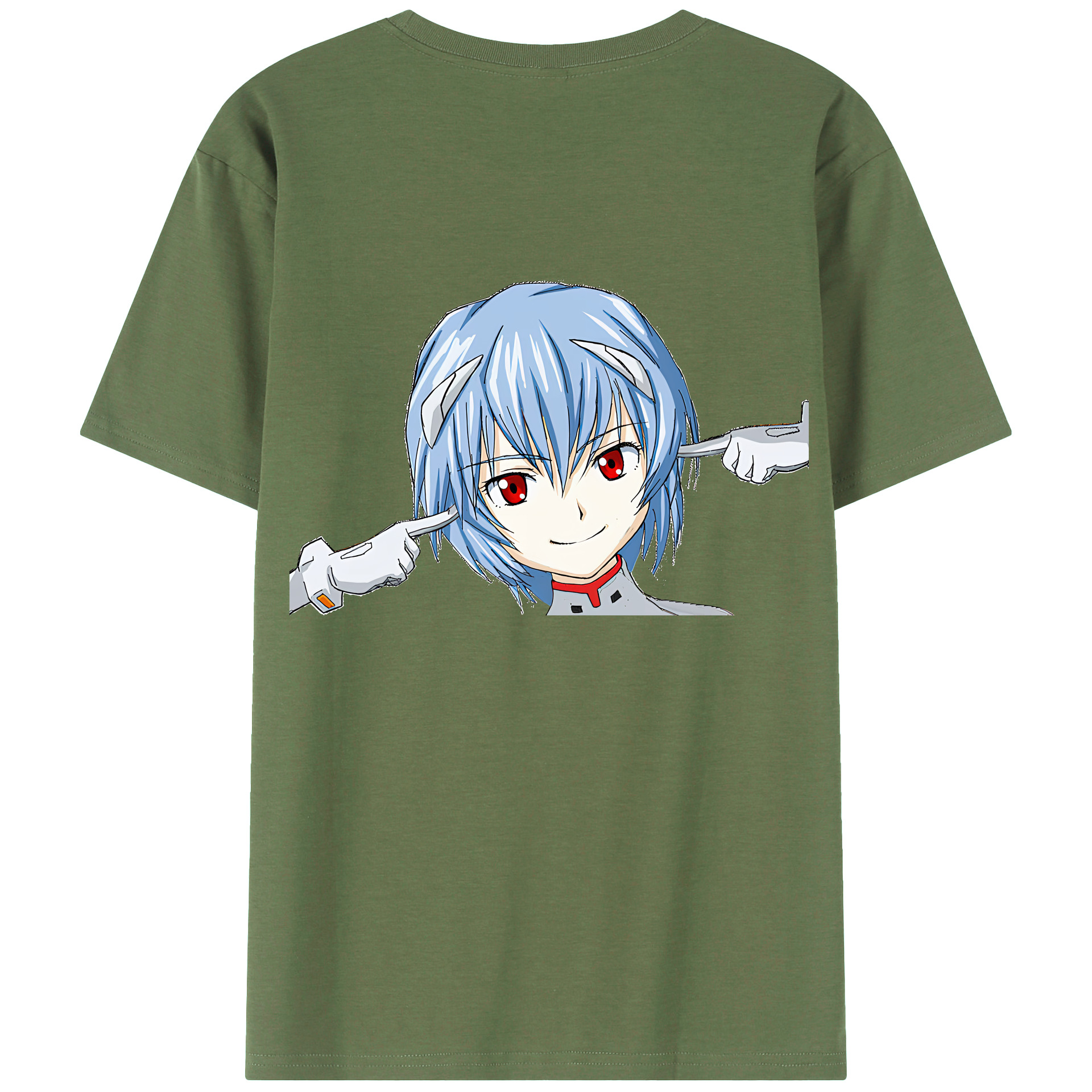 （画像用） EVA 新世紀エヴァンゲリオン 綿100％ メンズ半袖Tシャツ（バックプリント） 通気性